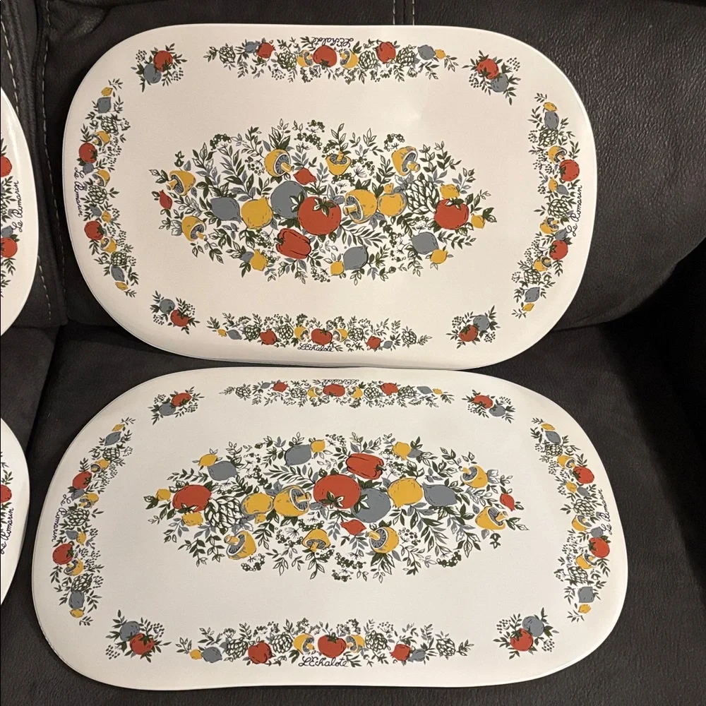Vintage Corning Corelle SPICE OF LIFE Placemats Vinyl Foam 4pc Set NEW Taiwan
